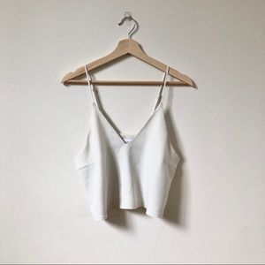Park & Fifth White Cropped Tank